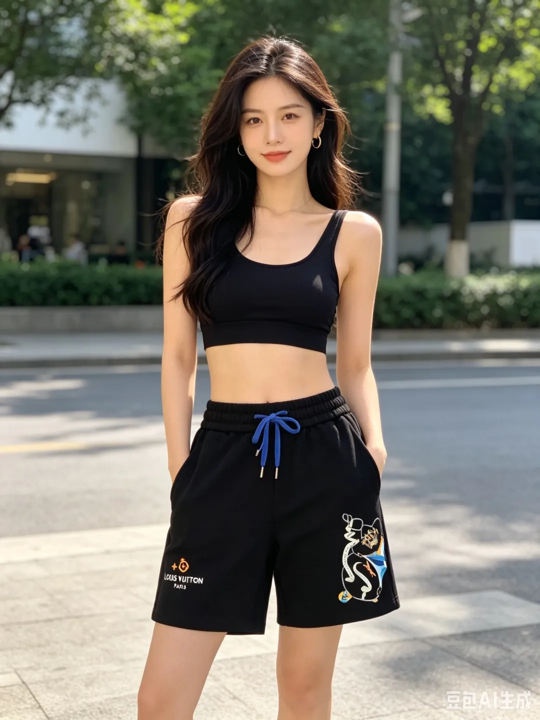 Louis Vuitton/Louis Vuitton 26ss crown print shorts